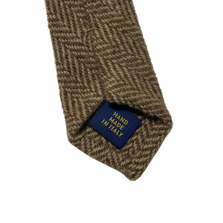 POLO RALPHLAUREN　"HERRINGBONE" MELTON TIE (BROWN)