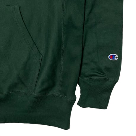 Champion "DARK GREEN" 12oz REVERSE WEAVE HOODY