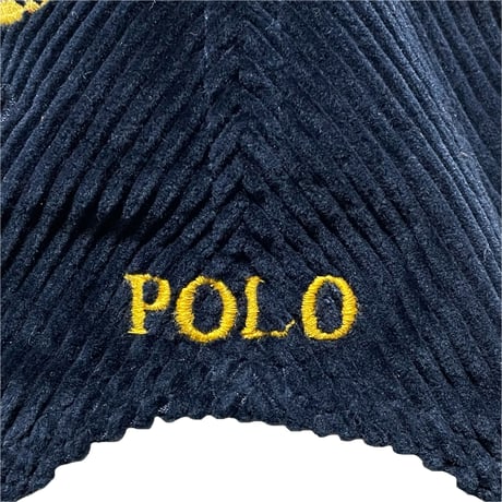 POLO RALPHLAUREN　"EMBROIDERED" CORDUROY CAP