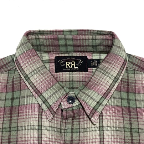 RRL RALPHLAUREN　"PLAID TWILL" WORK SHIRT