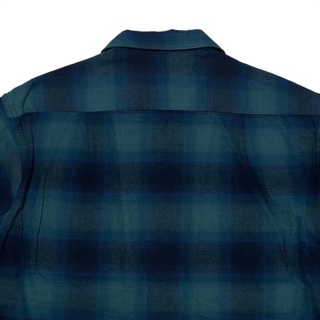 FIVE BROTHER　 OPEN COLLAR L/S FLANNEL SHIRT(BLUE)