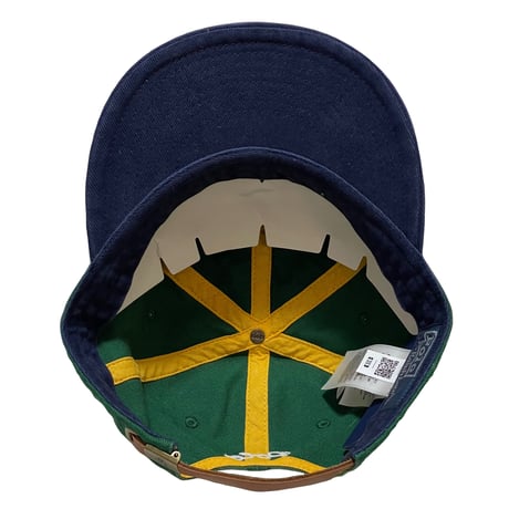 POLO RALPHLAUREN　COLLEGE BASEBALL CAP (GREEN&NAVY)