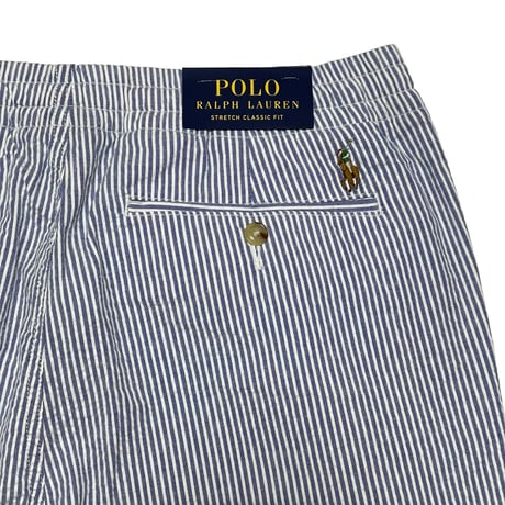 POLO RALPHLAUREN　"P-PADDLE" SEERSUCKER EASY PANTS