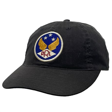 RRL RALPHLAUREN　 "WINGED LOGO" HERRINGBONE CAP (BLACK)