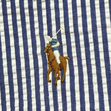 POLO RALPHLAUREN　"SEERSUCKER"　SWIM SHORTS (BLUE)