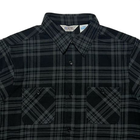 FIVE BROTHER　 "BLACK CHECK" HEAVY FLANNEL WORK SHIRT