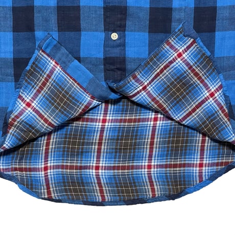 POLO RALPHLAUREN　 "BUFFALO CHECK" FLANNEL SHIRT (BLACK&BLUE)