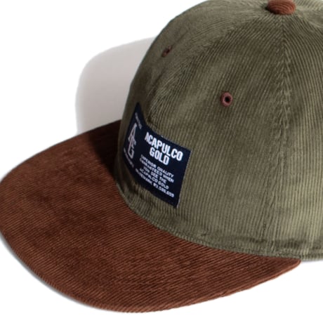 ACAPULCO GOLD　 "TWO-TONE CORDUROY" 6-PANEL CAP (OLIVE&BROWN)
