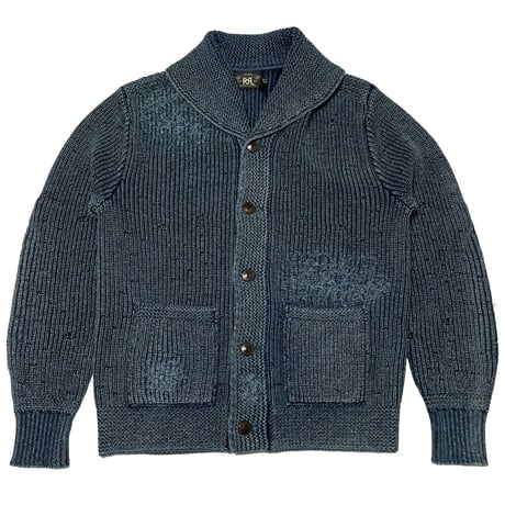 RRL 　INDIGO CARDIGAN　「クラッシュ加工」