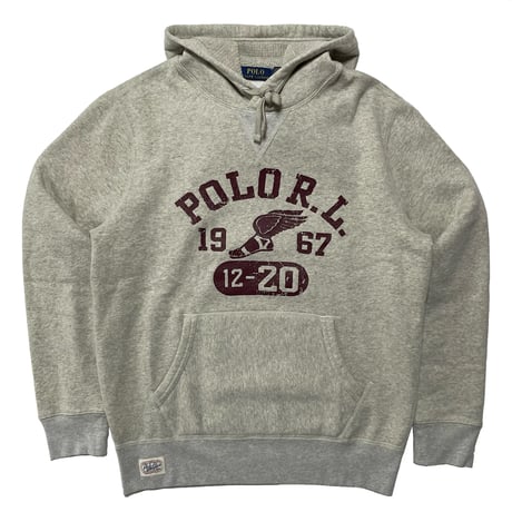 POLO RALPHLAUREN　"WING FOOT" NATURAL GRAY HOODIE