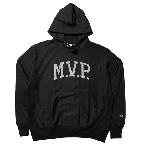 Champion/M.V.P.　"REFLECTOR COLLEGE "M.V.P." LOGO" HOODY (BLACK)