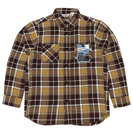 FIVE BROTHER　WORK SHIRTS　MUSTARD CHECK