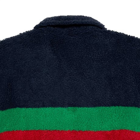 POLO RALPHLAUREN　"STRIPE" HI-PILE FLEECE JACKET