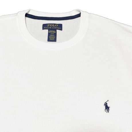 POLO RALPHLAUREN　THERMAL L/S Tee. WHITE
