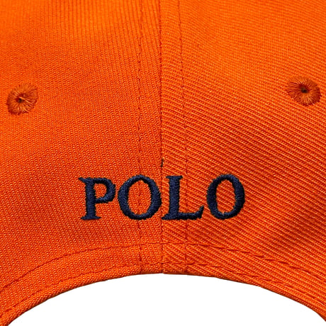 POLO RALPHLAUREN　"P-LOGO" HIGH-CROWN BASEBALL CAP (ORANGE)