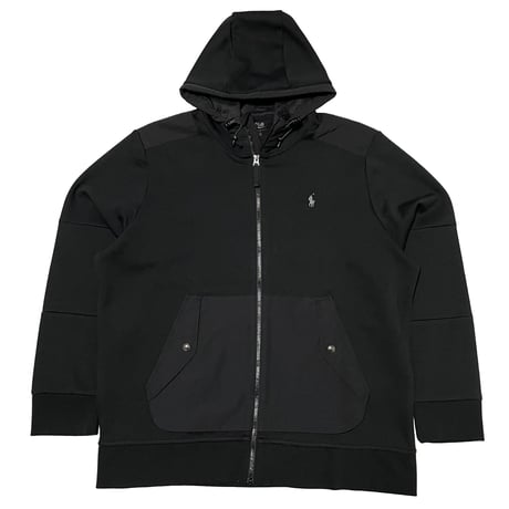 POLO RALPHLAUREN　"HYBRID FULL-ZIP" HOODIE (BLACK)