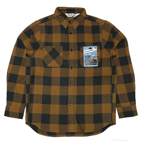 FIVE BROTHER　WORK SHIRT　BROWN BUFFALO