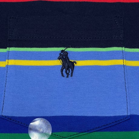 POLO RALPHLAUREN　"MULTI BORDER" POCKET Tee