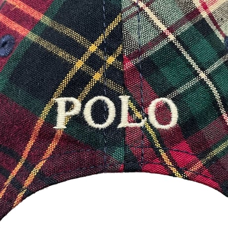 POLO RALPHLAUREN　"OX.FORD CHECK" BASEBALL CAP
