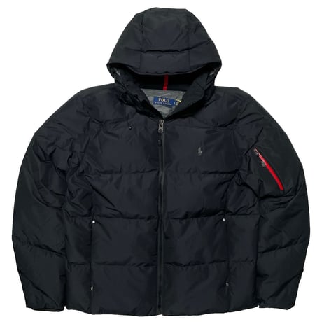 POLO RALPHLAUREN　"RIPSTOP" HOODED DOWNJACKET (BLACK)