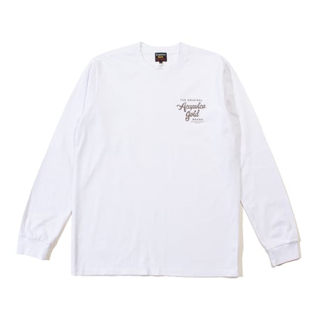 ACAPULCO GOLD　"PARTY BEAR" L/S TEE (WHITE)
