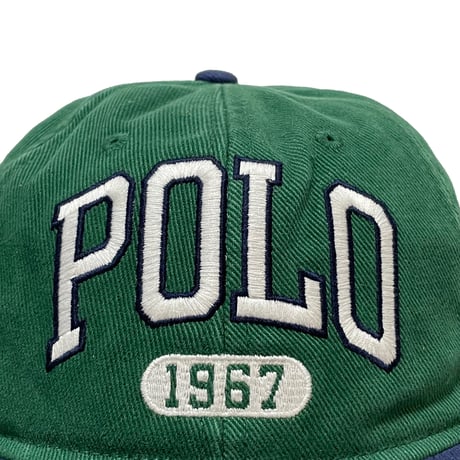 POLO RALPHLAUREN　COLLEGE BASEBALL CAP (GREEN&NAVY)