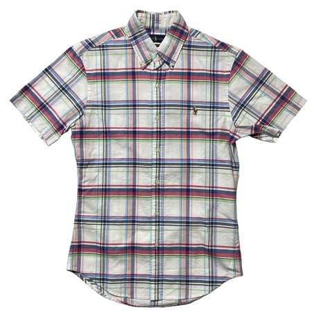 POLO RALPHLAUREN　"PLAID" BUTTON DOWN SHORT SLEEVE SHIRT