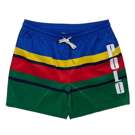 POLO RALPHLAUREN　"LOGO STRIPE" SWIM SHORTS