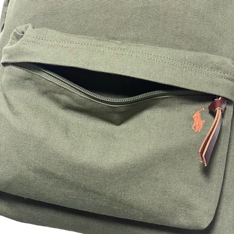 POLO RALPHLAUREN　"CANVAS" BACKPACK (GREEN)
