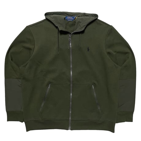 POLO RALPHLAUREN　"ELBOW PATCH" FULL-ZIP HOODIE