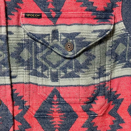 POLO COUNTRY RALPHLAUREN　"NATIVE" FLANNEL SHIRT