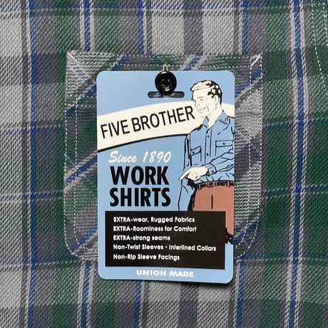 FIVE BROTHER　 "GREEN CHECK" HEAVY WORK SHIRTS