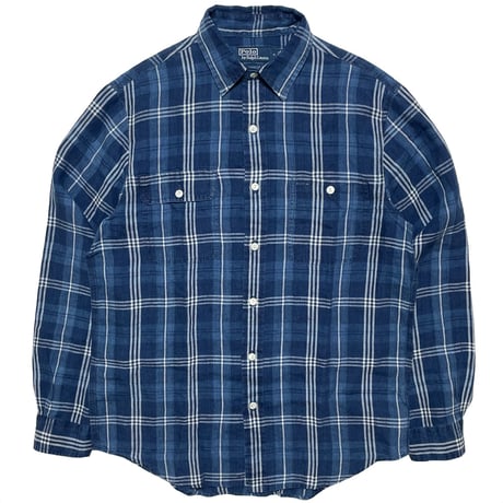 POLO RALPHLAUREN　"PLAID" HEMP SHIRT