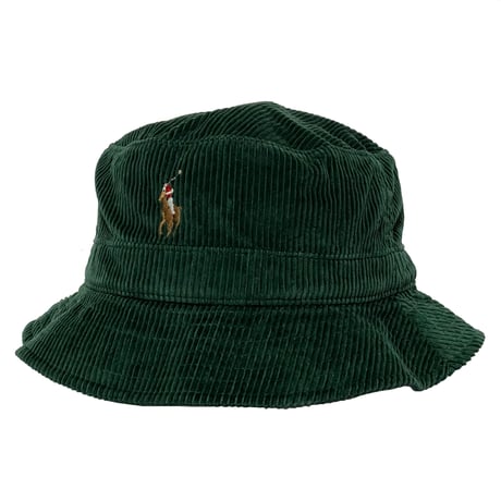 POLO RALPHLAUREN　"PONY EMBROIDERY" CORDUROY BUCKET HAT