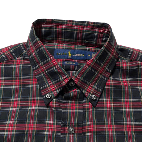 POLO RALPHLAUREN　"RED PLAID" BOTTON-DOWN SHIRT
