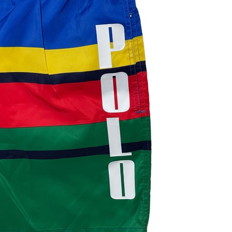 POLO RALPHLAUREN　"LOGO STRIPE" SWIM SHORTS