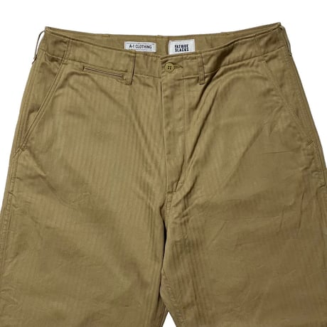 M.V.P. x CORONA　"HERRINGBONE" DESERT SLACKS (KHAKI)