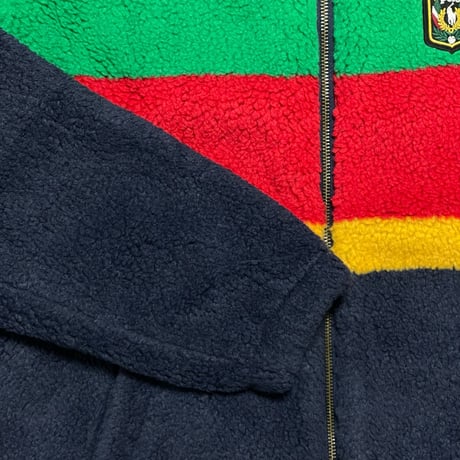 POLO RALPHLAUREN　"STRIPE" HI-PILE FLEECE JACKET