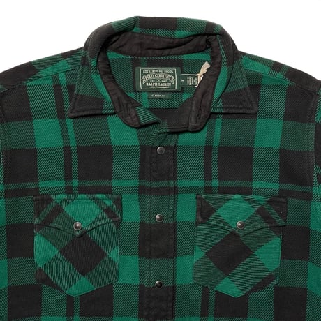 POLO COUNTRY RALPHLAUREN　"ELBOW PATCH" FLANNEL SHIRT