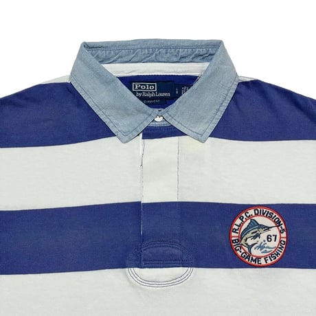 POLO RALPHLAUREN　"CHAMBRAY COLLAR" POLO SHIRT