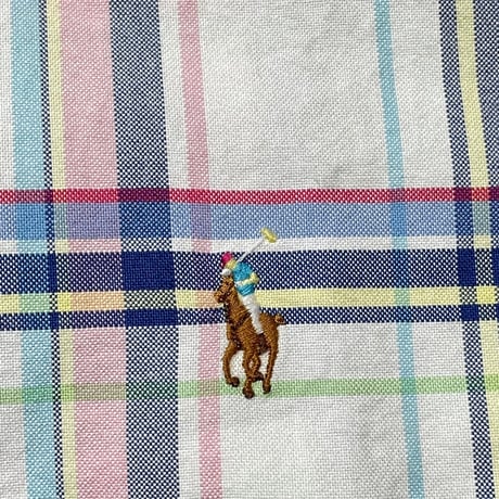 POLO RALPHLAUREN　"PLAID" BUTTON DOWN SHORT SLEEVE SHIRT