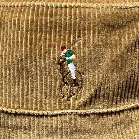 POLO RALPHLAUREN　"PONY PLAYER" CORDUROY BUCKET HAT