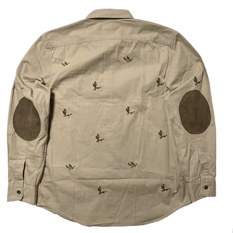POLO RALPHLAUREN　"DUCK PATTERN" SUEDE PATCH SHIRT
