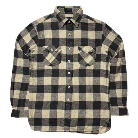 POLO RALPHLAUREN　HEAVY FLANNEL SHIRT (WHITE)
