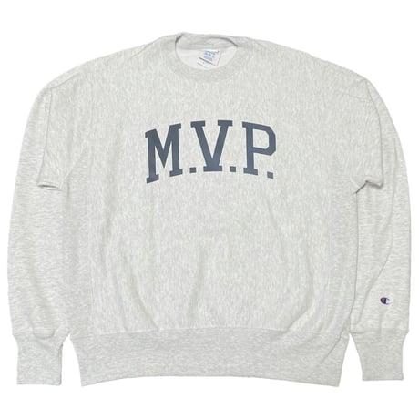 Champion　"M.V.P. REFLECTOR" 12oz REVERSE WEAVE CREW　GREY