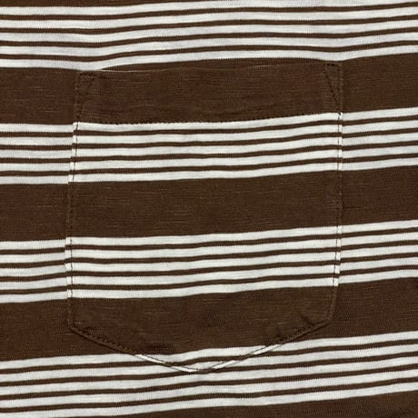 POLO RALPHLAUREN　"BROWN STRIPE" S/S POCKET TEE