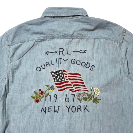 POLO RALPHLAUREN　"USA FLAG" CHAMBRAY SHIRT