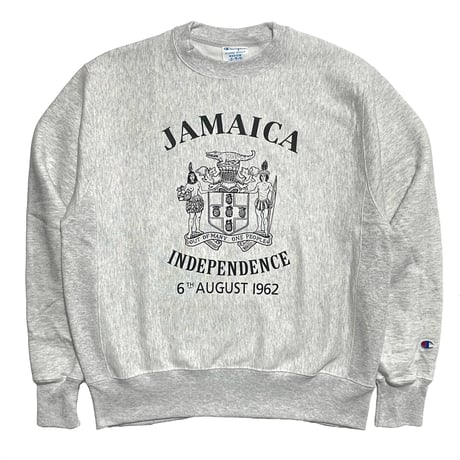 M.V.P.  "JAMAICA"    Champion REVERSE WEAVE SWEAT SHIRT (SILVER GREY)