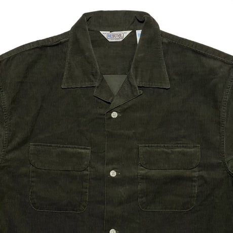 FIVE BROTHER　 L/S OPEN COLLAR CORDUROY SHIRT (D.OLIVE)