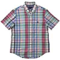 POLO RALPHLAUREN　"MADRAS CHECK" BUTTON DOWN SHIRT